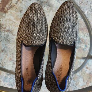 Rothy's sparkle herringbone almond loafer